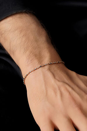 14 Ayar Altın Foks Erkek Bileklik