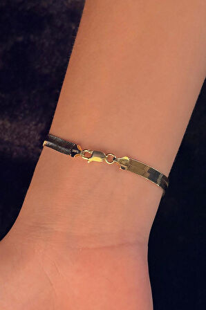 14 Ayar Altın İtalyan Ezme Bileklik 5.60 mm