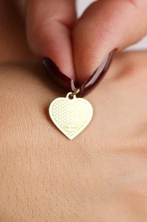 14 Ayar Altın İtalyan Kalp Love Kolye Ucu