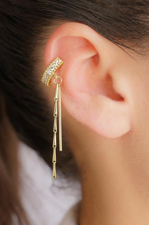14 Ayar Altın Earcuff Küpe (Tekli)