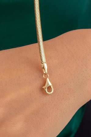 14 Ayar Altın İtalyan Balıksırtı Bileklik 4.20 mm
