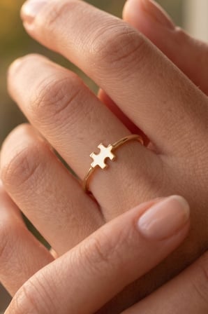 14 Ayar Altın Puzzle Yüzük
