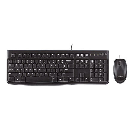 LOGITECH MK120 USB Q SİYAH KABLOLU KLAVYE+MOUSE SET