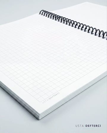 Usta Defterci | A5, Kareli, Spiralli, 80 Yaprak (160 Sayfa), Seyahat ve Şehirler Serisi, El Yapımı Defter
