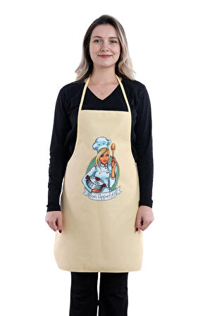 Siyah Chef İkili Paket Leke Tutmaz Kumaş Mutfak Önlüğü Seti
