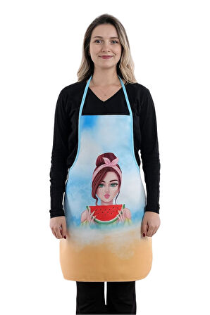 Siyah Chef İkili Paket Leke Tutmaz Kumaş Mutfak Önlüğü Seti