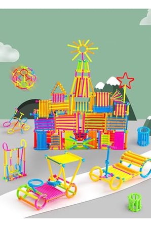 Geometrik Çubuklar 120 Parça Bloklar Yapboz Puzzle Bultak Zeka Renk Algı Gelişim Eğitici Oyuncak,01255HYD23243137