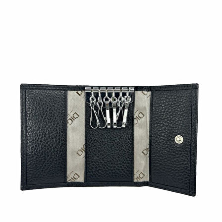 Hakiki Deri Organizer Dikey Avuçiçi Anahtarlık Kahve