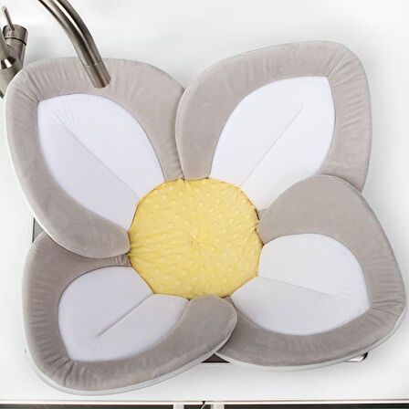 Blooming Bath Lotus Bebek Banyo Matı Gri/Beyaz/Sarı