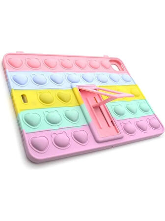Apple iPad 10.2 8.nesil ile Uyumlu Kılıf Popit Tablet Kılıfı Askılı Standlı A2270 A2428 A2429