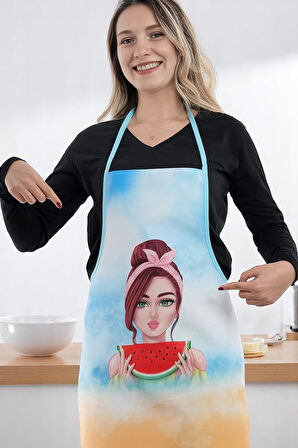 Siyah Chef Leke Tutmaz Kumaş Mutfak Önlüğü