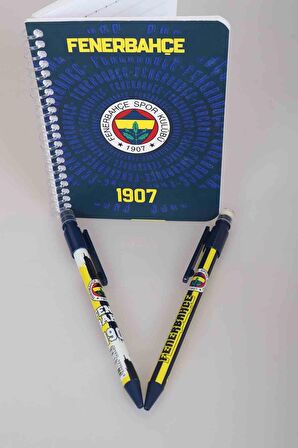 LİSANSLI FENERBAHÇE SERT KAPAK BLOKNOT VE VERSATİL UÇLU KALEM 0.7 MM 2'LİSİ