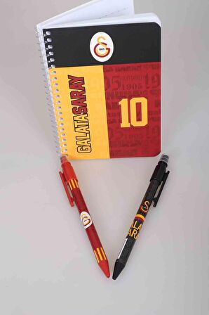 LİSANSLI GALATASARAY SERT KAPAK BLOKNOT VE VERSATİL UÇLU KALEM 0.7 MM 2'LİSİ 