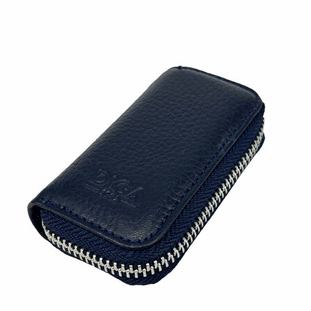 Hakiki Deri Otomobil Anahtarlığı Araba Anahtar Kılıfı Lacivert