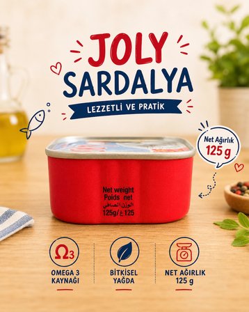  Bitkisel Yağda Sardalya Konservesi 125 GR – Omega 3 Kaynağı X3 Adet