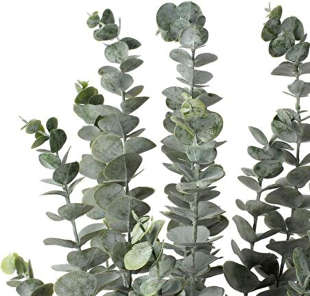 3lü Set Yapay Çiçek Pastel Yeşil Okaliptus 3Dallı Uzun Dal 76cm Eucalyptus