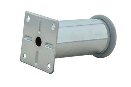 LUDIA Metal Ayarlanabilir 3 Adet Mobilya Ayağı Metal Tablalı 8cm