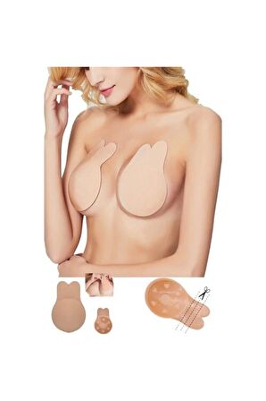 Göğüs Dikleştirici .gögüs Ucu Kapatıcı Yapışkanlı Askısız Sütyen Siyah Rengi