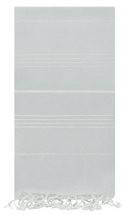 GRVTANIUM Açık Gri %100 Pamuk 180x100cm Peştemal Püsküllü Banyo,Plaj,Hamam Havlusu Kese Hediyeli M2