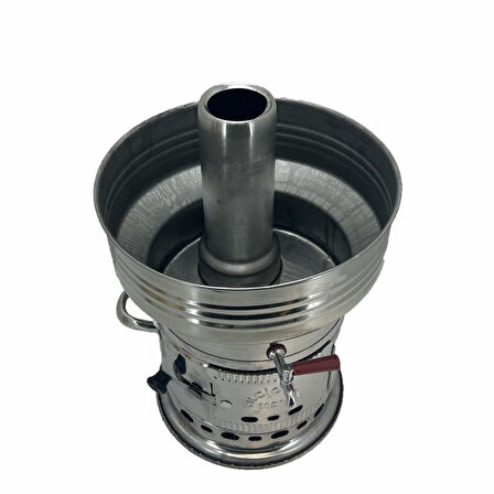 Paslanmaz 304 Çelik 7 litre Demlikli Semaver