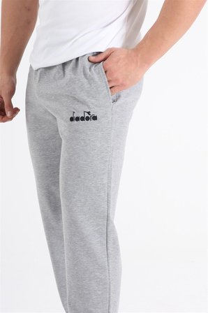 Diadora Florene - Erkek Pamuklu Açık Gri Eşofman Altı - DDFloreneAlt