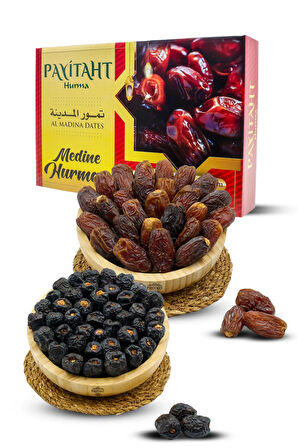 Medine Mejdul Hurma 1,5kg Iri Boy Şekersiz Acve (MEDİNE PEYGAMBER HURMASI) 1,5kg Yeni Mahsül Set3kg