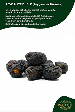 Acve Aliye Duble Lüks Medine 250gr Yeni Mahsul Etli Yoğun Kıvamlı Aliye Duble Lüks Hurma Aliye250