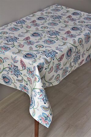 Elyaf Astarlı Silinebilir Pvc Muşamba Masa Örtüsü 1196-2 KANAVİÇE
