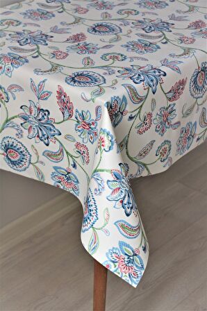 Elyaf Astarlı Silinebilir Pvc Muşamba Masa Örtüsü 1196-2 KANAVİÇE