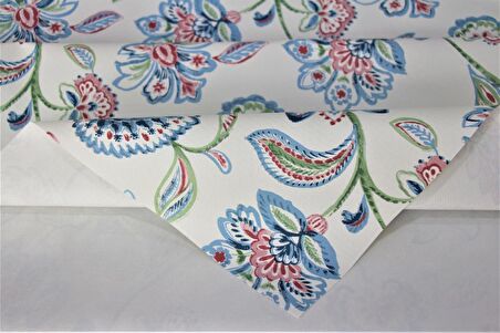 Elyaf Astarlı Silinebilir Pvc Muşamba Masa Örtüsü 1196-2 KANAVİÇE