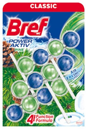 BREF Power Aktiv Klozet Bloğu Çam 4 Top Üçlü 3 Lü Set