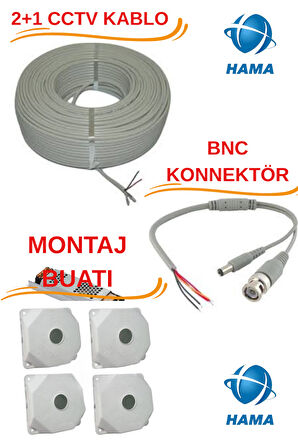 SNRELK HAMA 8 KAMERALI WARM LIGHT 5MP 1TB RENKLİ GÜVENLİK KAMERASI SET