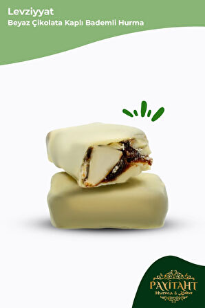 Levziyyat - Beyaz Çikolata Kaplı Bademli Hurma 250gr X3 Paket