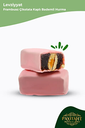 Levziyyat - Frambuazlı Çikolata Kaplı Bademli Hurma 250gr X5 Paket