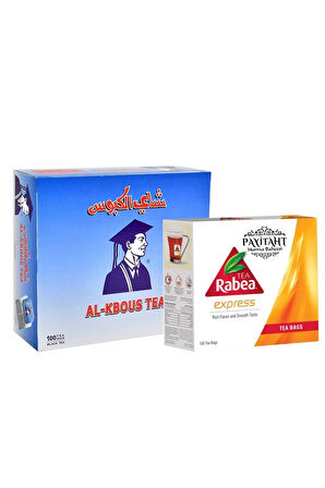 Al-kbous Tea Rabea Tea Ikili Bardak Poşet Çay Kampanya Paketi