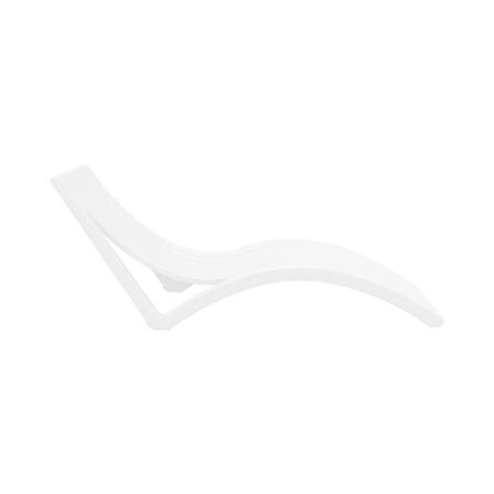 Omnipazar TRK-087 Siesta Minderli Yastıklı Lüks Ergonomik Slim Şezlong  Beyaz
