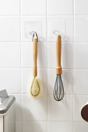 5 Adet Şeffaf Kendinden Yapışkanlı Kablo Fiş Askısı Priz Askısi Duzenleyici Traş Bıcağı Banyo Askısı