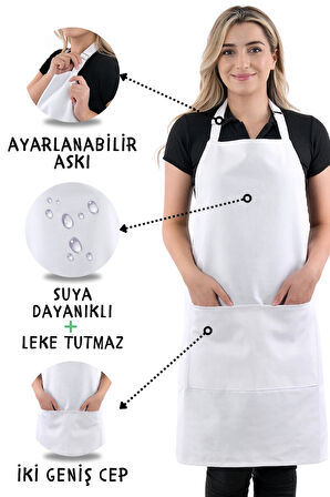Simple ayar askılı mutfak önlüğü