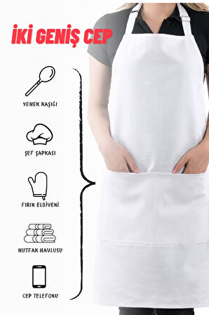 Simple ayar askılı mutfak önlüğü