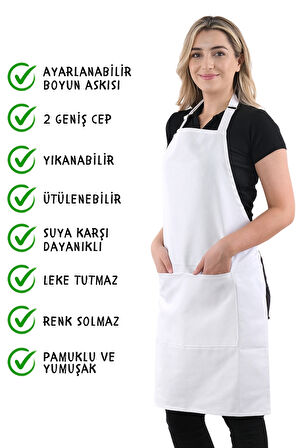 Simple ayar askılı mutfak önlüğü