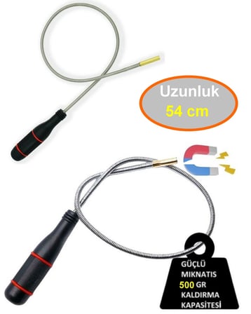 Spiral Yaylı Mıknatıs 500 Gr Kaldırma Kapasiteli Profesyonel 54cm Vida Somun Metal Tutucu Mıknatıslı