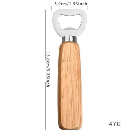 Açacak Ahşap Saplı Şişe Açacağı Kapak Açıcı Soda , Gazoz Açacağı Şişe Açacak 14 Cm  47 Gram  Dekorat