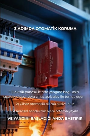 Elektrik Panosu Otomatik Yangın Söndürücü Sıcak Aerosol Otomatik Yangın Söndürme Cihazı  