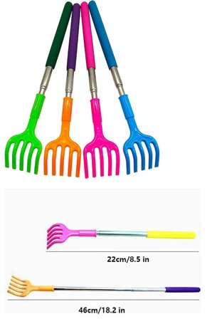 Metal Saplı Sırt Kaşıyıcı - Kaşıma Aparatı Sırt Kaşıma Aparatı Kaplı Hali 22 Cm Açık Hali 46 Cm