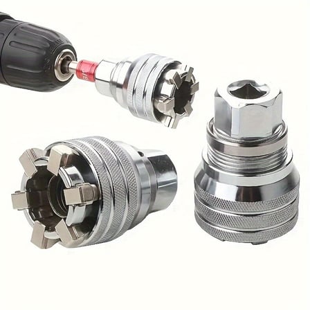 2 Parça Evrensel Ayarlanabilir Lokma Anahtar Seti 10-19 Mm 3/8'' Matkap Adaptörlü Somun Sökme Aparat