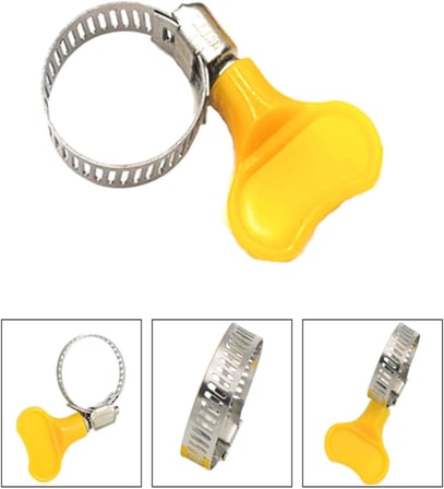 Hortum Kelepçesi 6'lı (Plastik Kelebek Bağlantılı) Paslanmaz Çelik Metal Hortum Kelepçesi 16-25 mm A