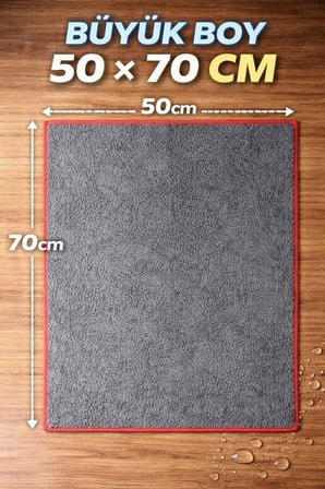 70x50 Cm Büyük Boy Mikrofiber Oto Yıkama Ve Araba Kurulama Bezi Ekstra Su Emici Temizlik Bezi
