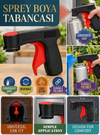  Universal Sprey Boya Tabancası Tetik Aparatı – Ergonomik Aerosol Sprey Tutucu