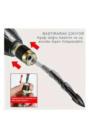 1 Adet Manyetik Mıknatıslı Matkap Ucu Bits Uç Tutucu Pratik Sök Tak Hızlı Bilyalı Manyetik Uç