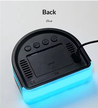 LED Dijital Alarm Saati Sıcaklık Tarih Gün Göstergeli Ortam Aydınlatmalı Çift Ekranlı Masa Saati Gec
